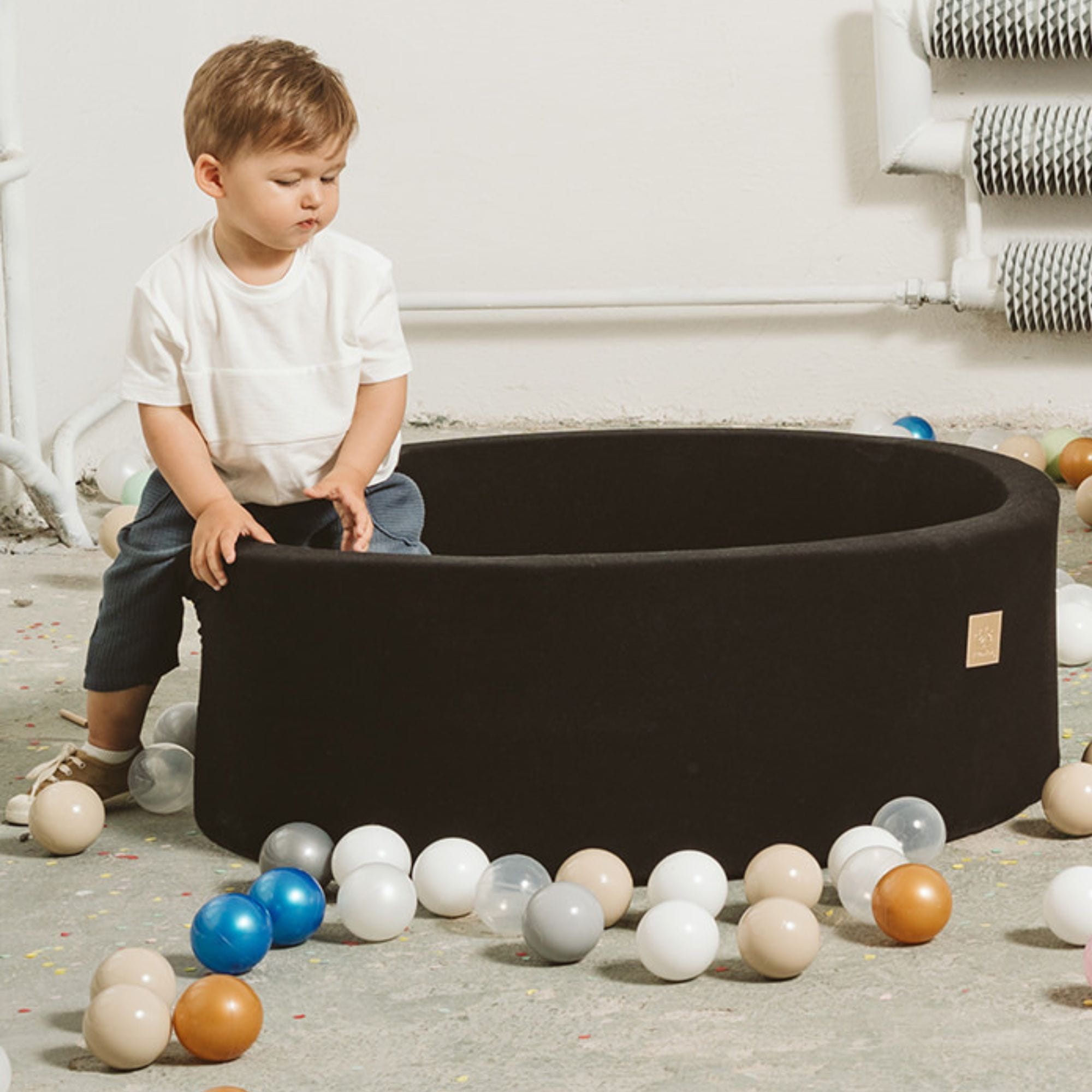 Meowbaby Foam Baby Ball Pit - Balls to Choose | Light Grey | Cotton