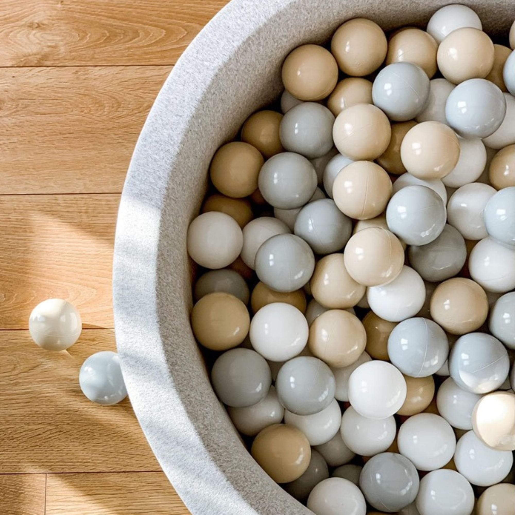 Meowbaby Foam Baby Ball Pit - Balls to Choose | Light Grey | Cotton