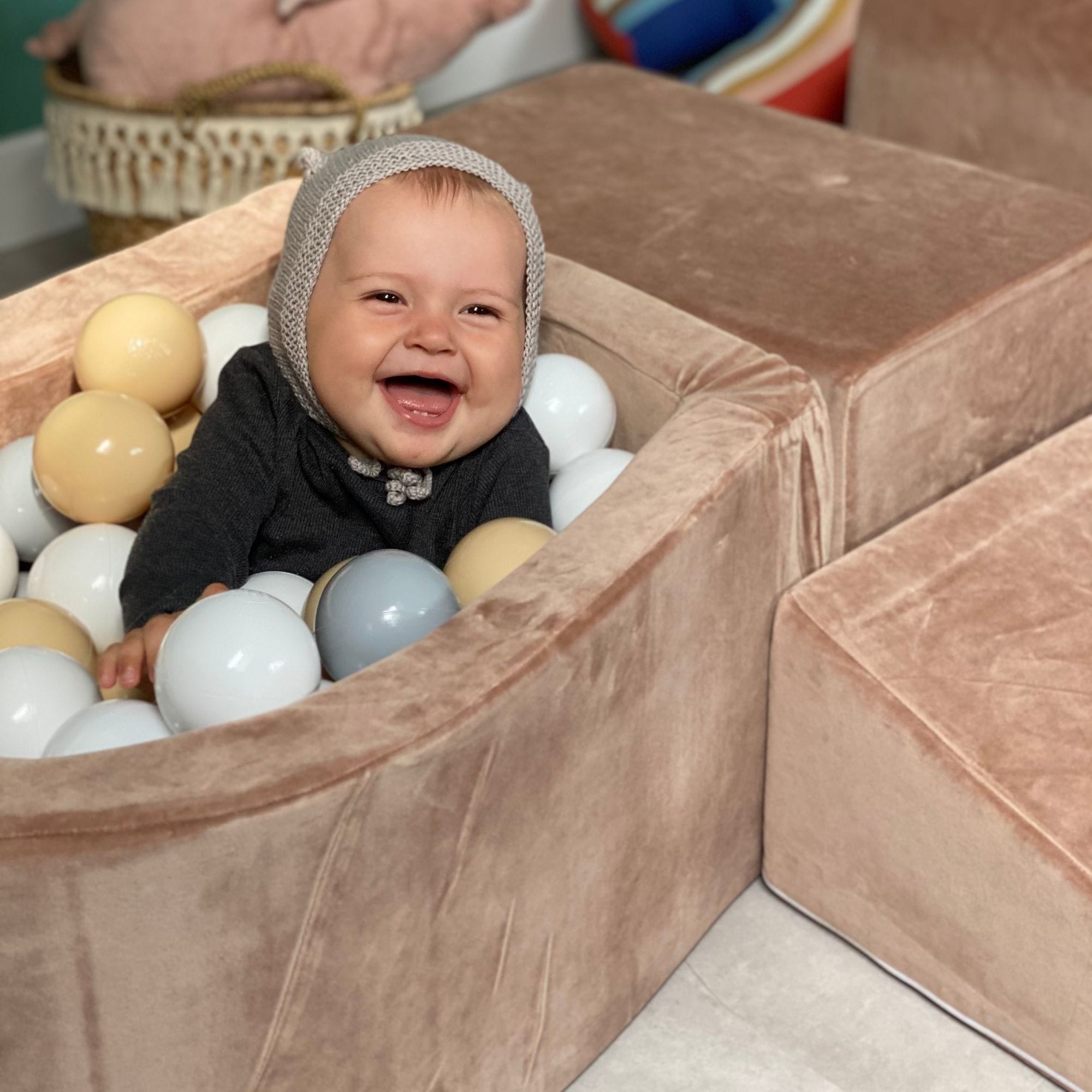 Meowbaby Piankowy Plac Zabaw dla Dzieci | Piłki do Wyboru | Szałwiowa Zieleń | Velvet