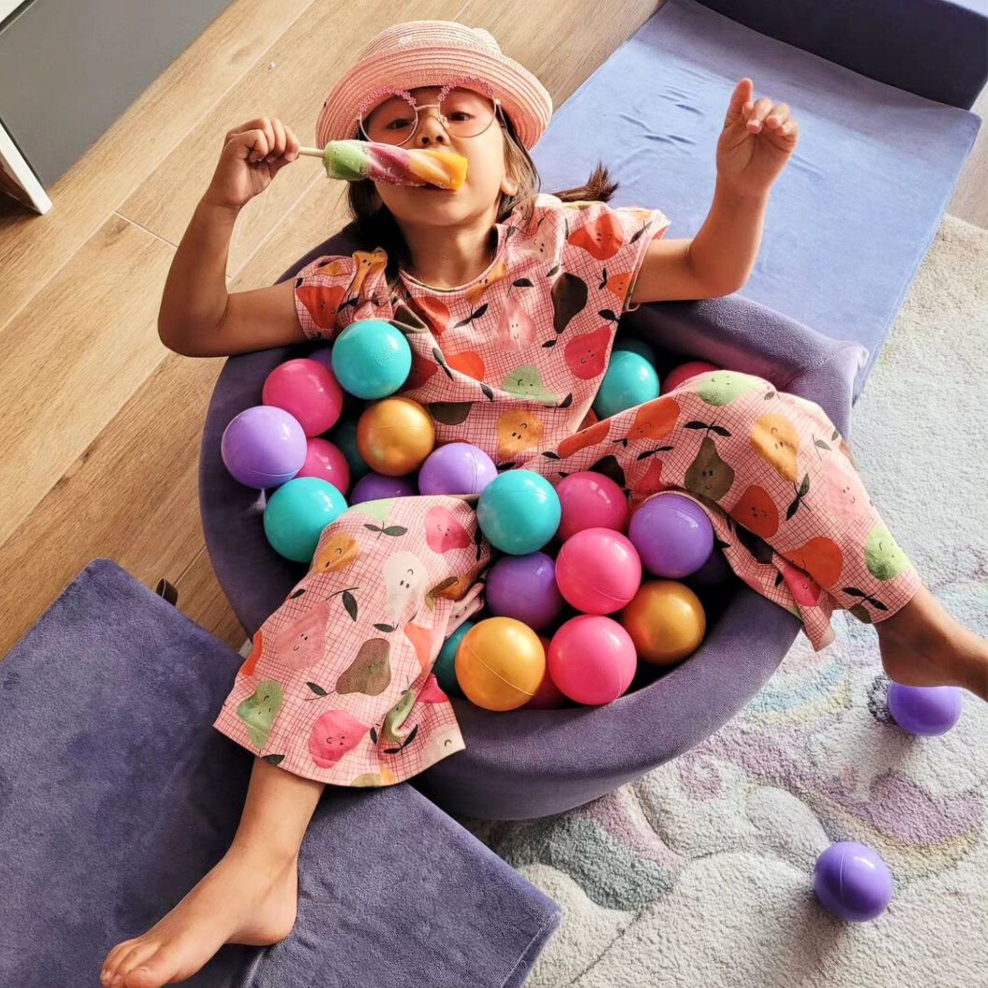 Meowbaby Piankowy Plac Zabaw dla Dzieci | Piłki do Wyboru | Szałwiowa Zieleń | Velvet
