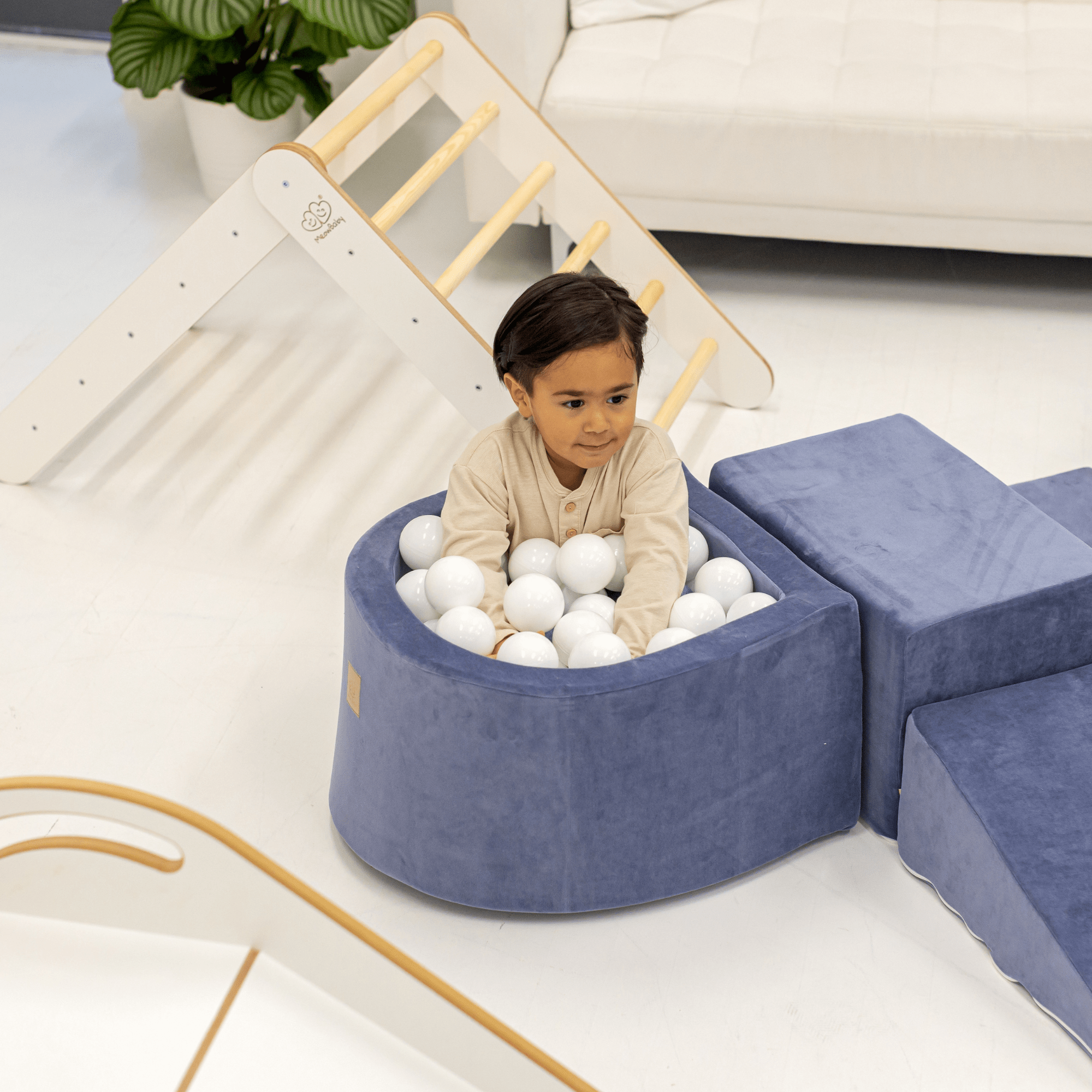Meowbaby Piankowy Plac Zabaw dla Dzieci | Piłki do Wyboru | Szałwiowa Zieleń | Velvet
