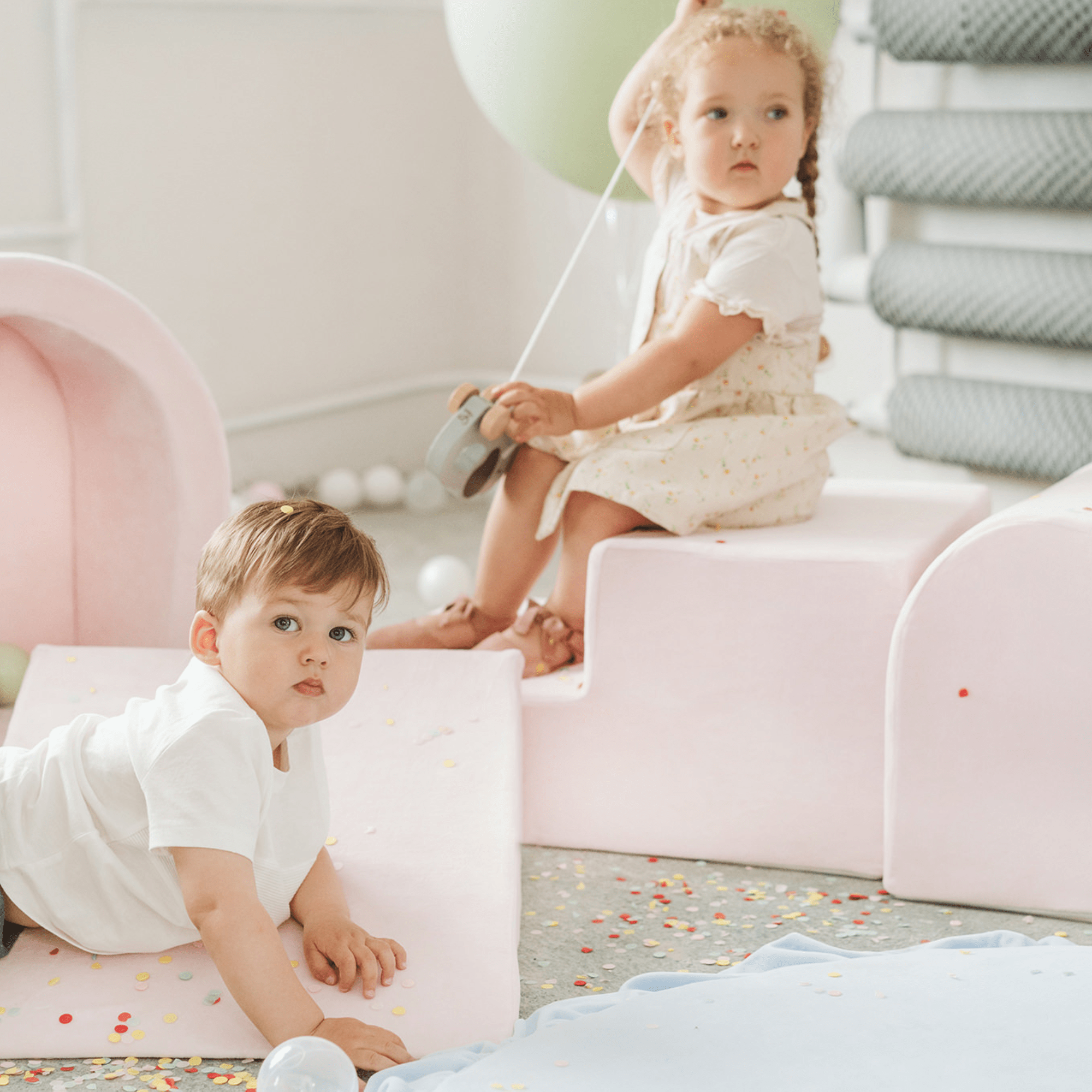 Meowbaby Piankowy Plac Zabaw dla Dzieci | Piłki do Wyboru | Szałwiowa Zieleń | Velvet