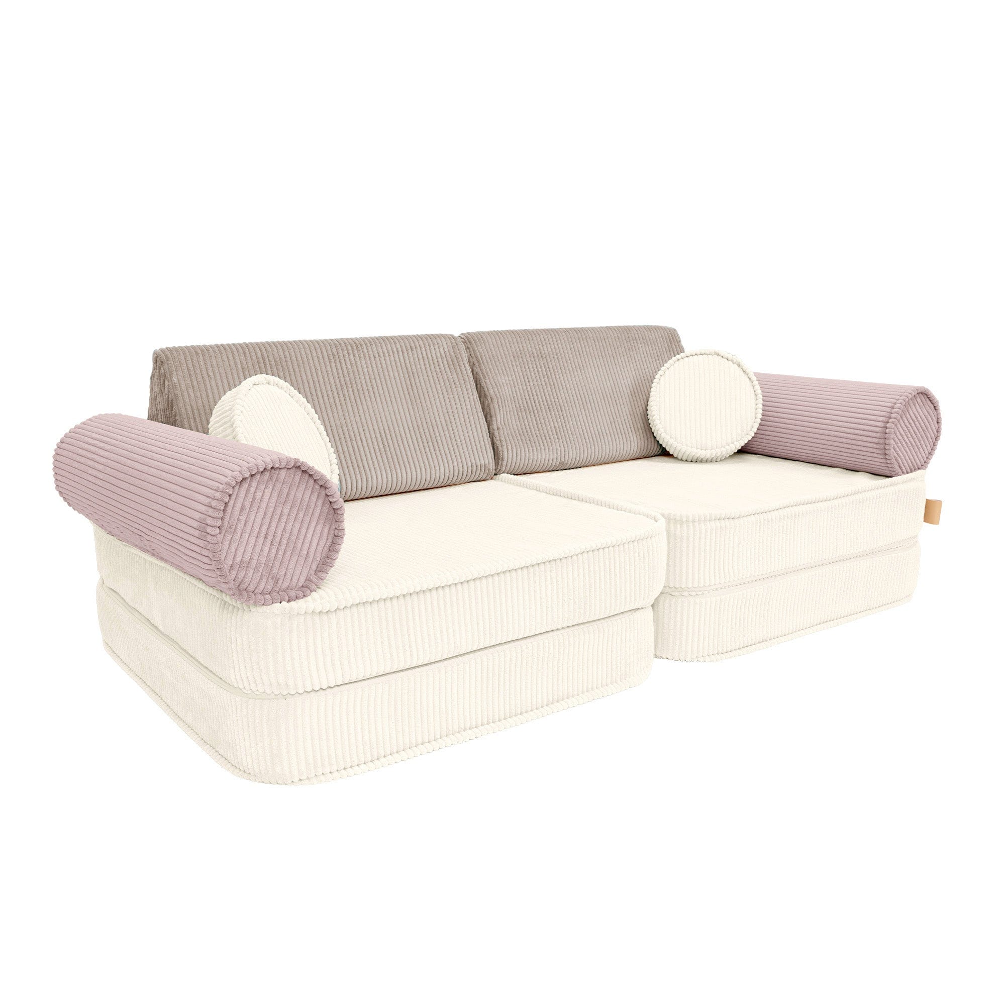 Meowbaby Sofa Modułowa dla Dziecka – 8 Elementów | Aesthetic Latte Macchiato
