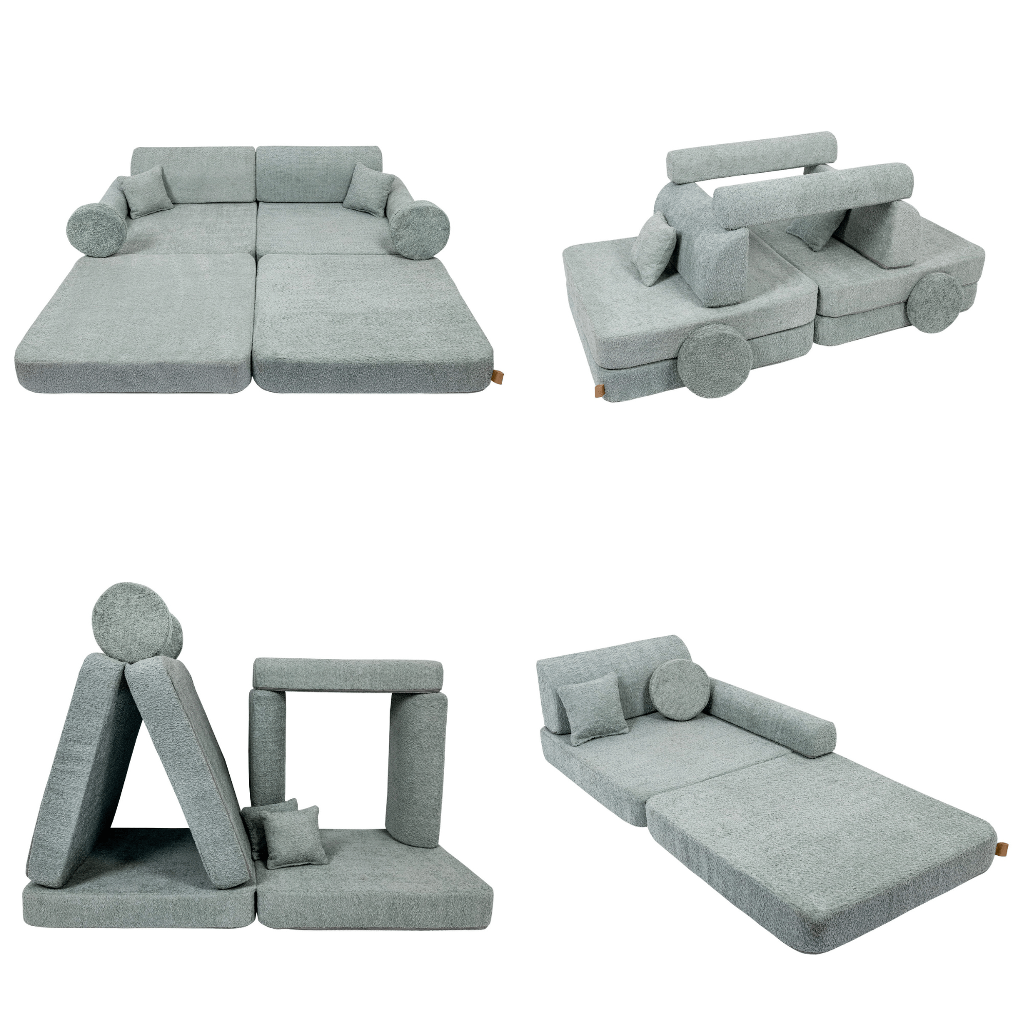 Meowbaby Sofa Modułowa dla Dziecka – 8 Elementów | Boucle
