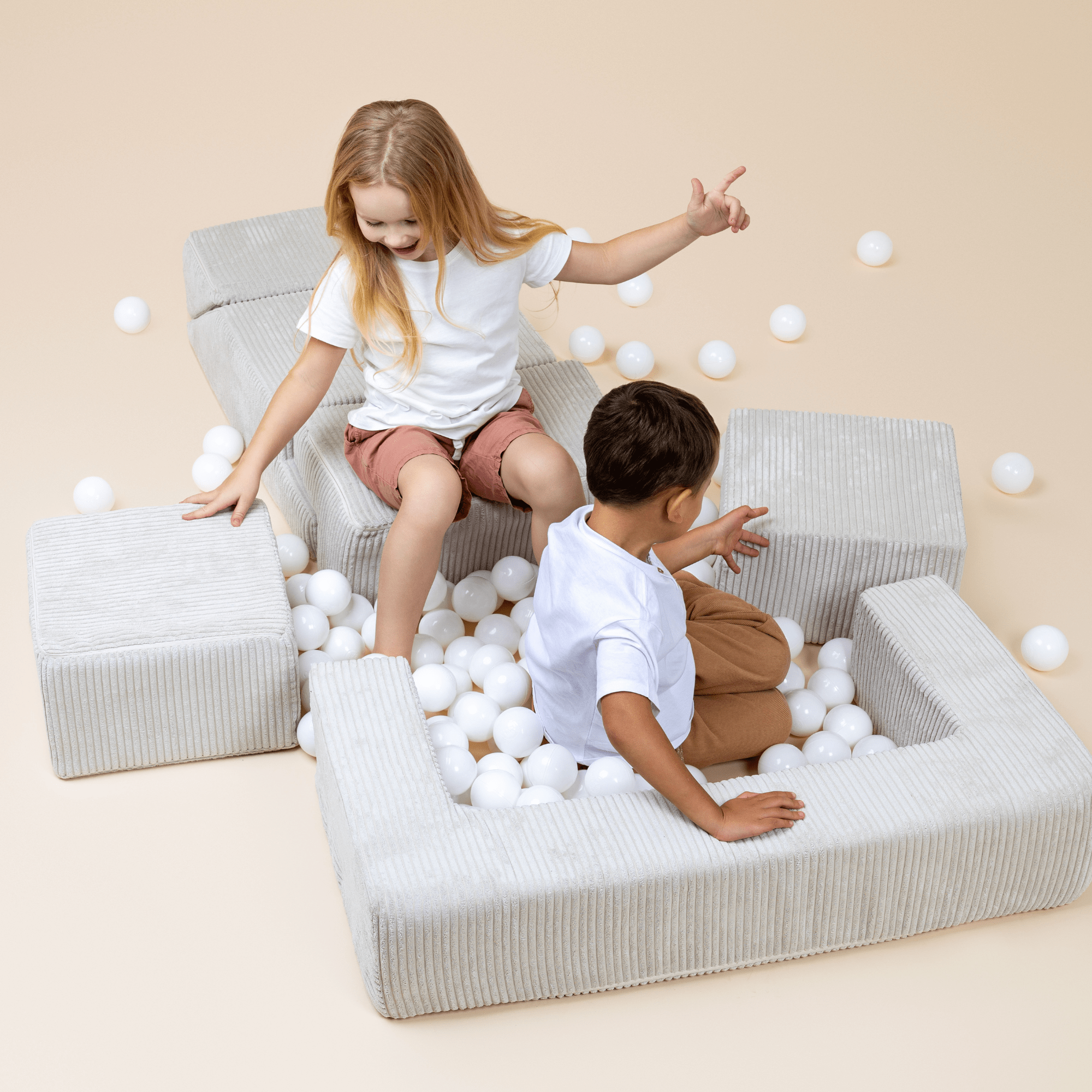 Meowbaby Sofa Modułowa dla Dziecka Bricks – 6 Elementów | Aesthetic