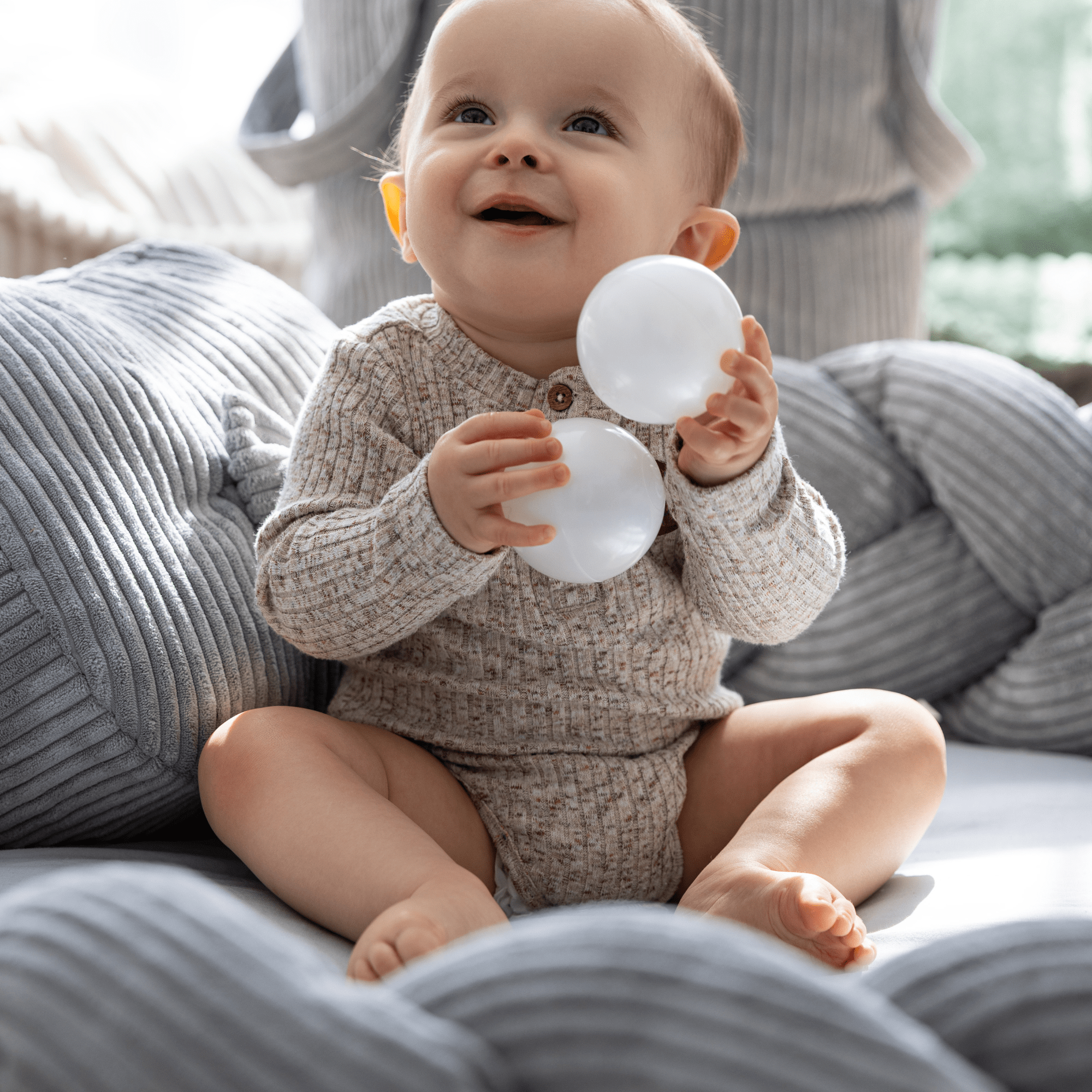 Meowbaby Kokon Niemowlęcy z Warkoczem Ochronnym - Mata do Zabawy | Aesthetic