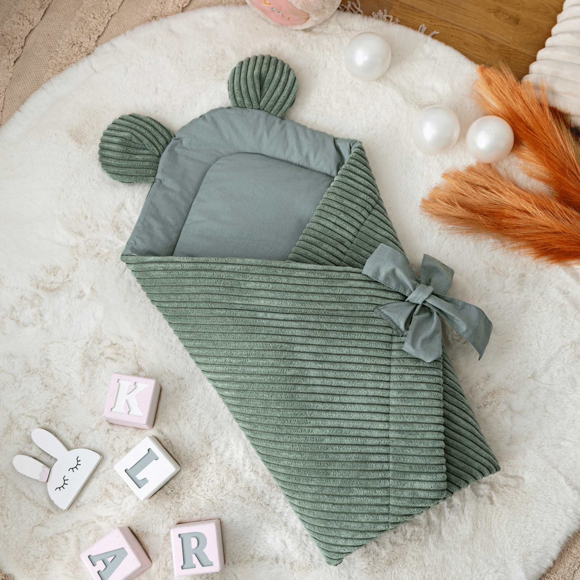 Meowbaby Rożek Niemowlęcy do Spania i Otulania – Miękki i Bezpieczny | Aesthetic