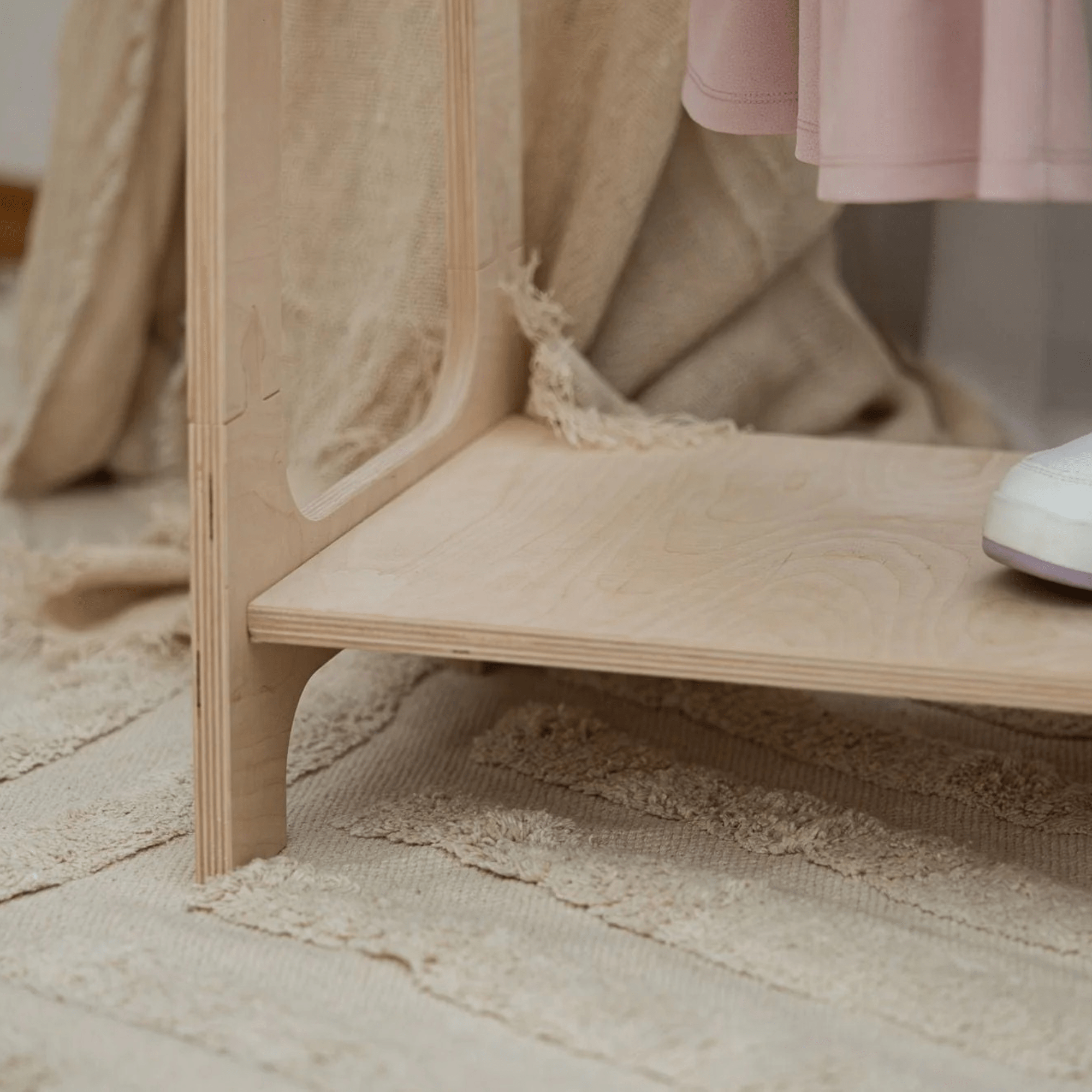 Meowbaby Wieszak dla Dziecka na Ubrania - Soft Hanger | Drewniany