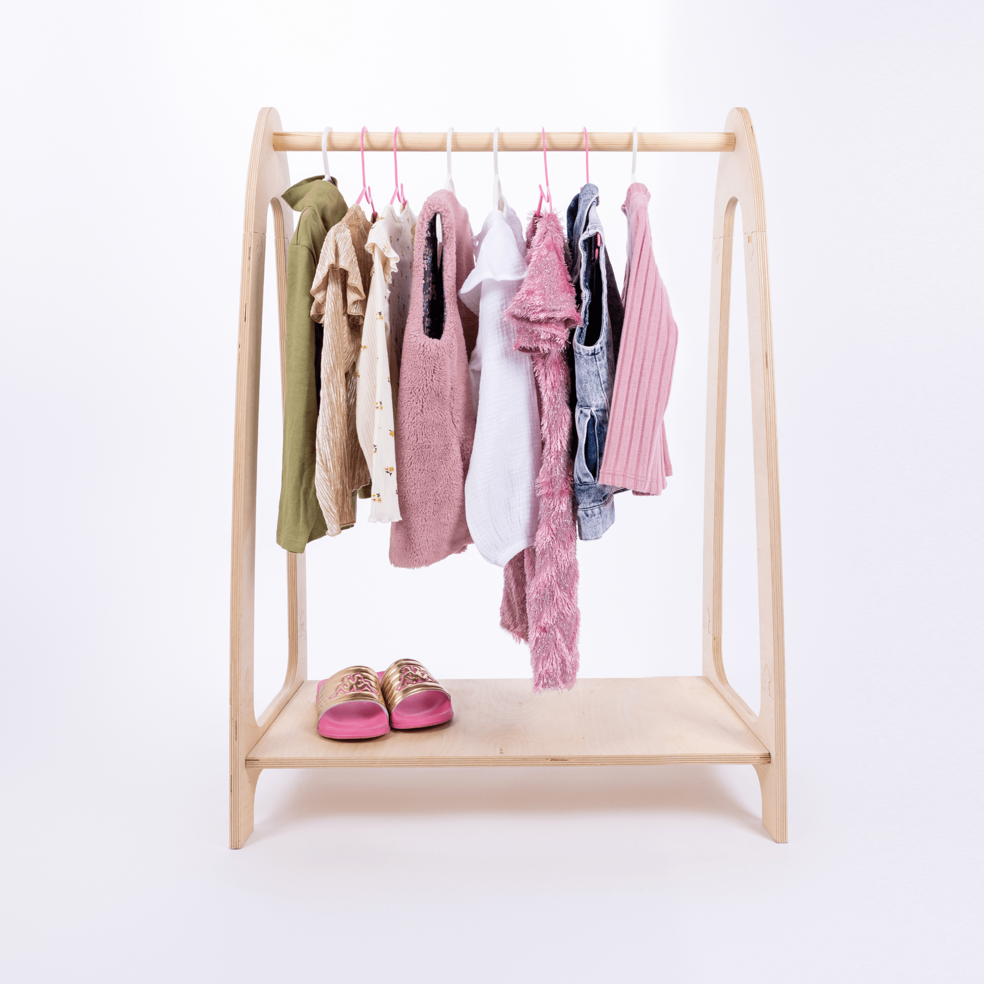 Meowbaby Wieszak dla Dziecka na Ubrania - Soft Hanger | Drewniany