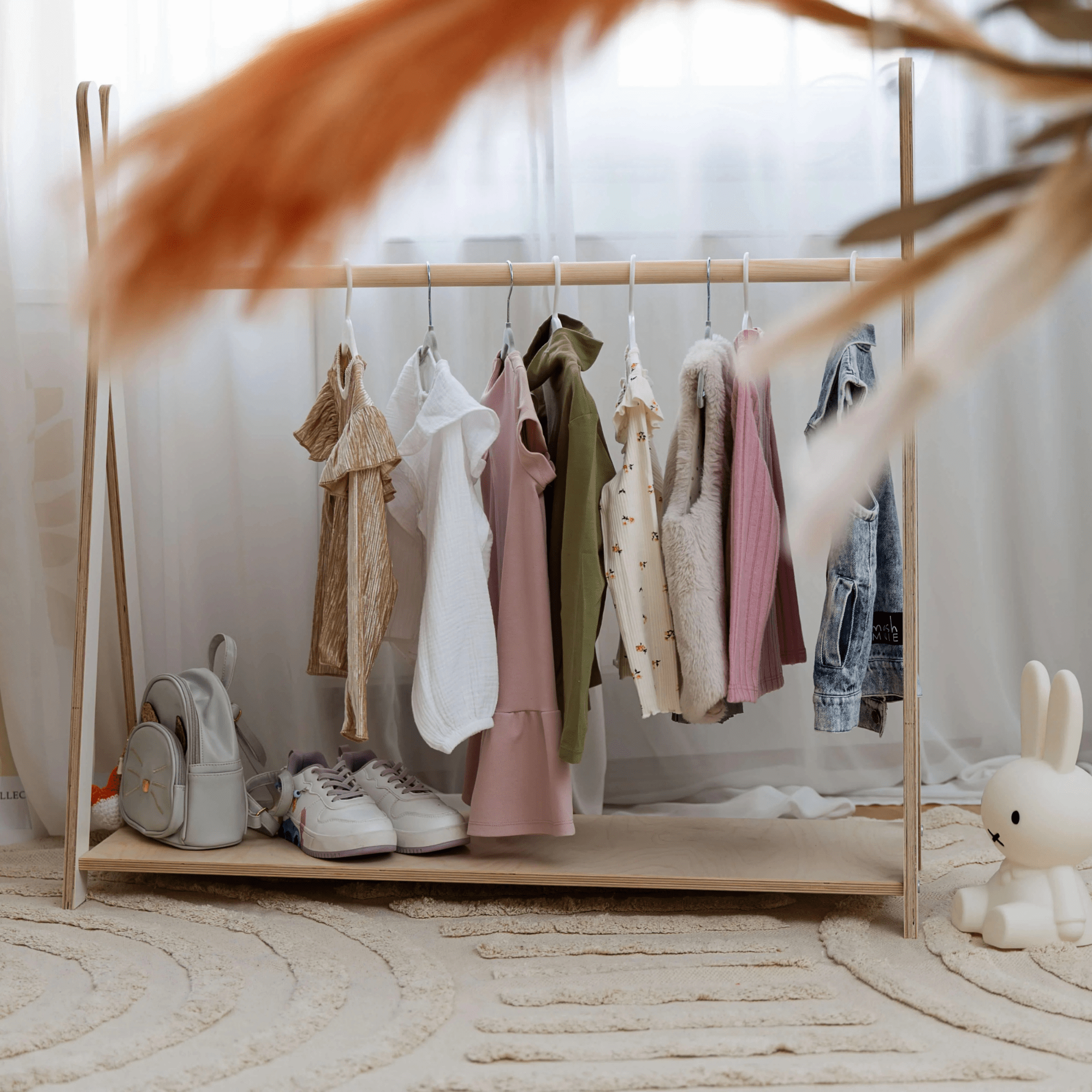 Meowbaby Wieszak na Ubranka dla Dzieci - Tipi Hanger | Drewniany