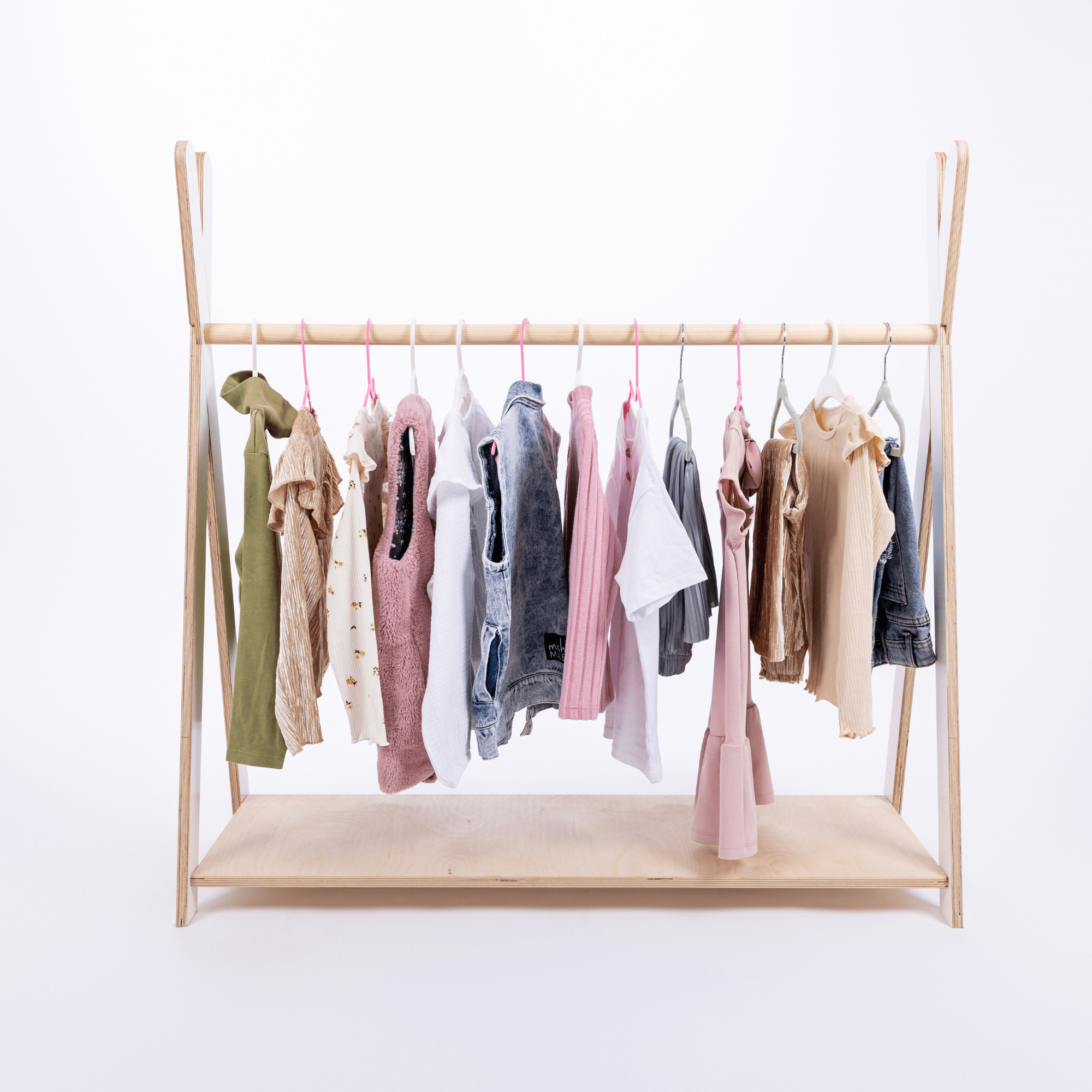 Meowbaby Wieszak na Ubranka dla Dzieci - Tipi Hanger | Drewniany