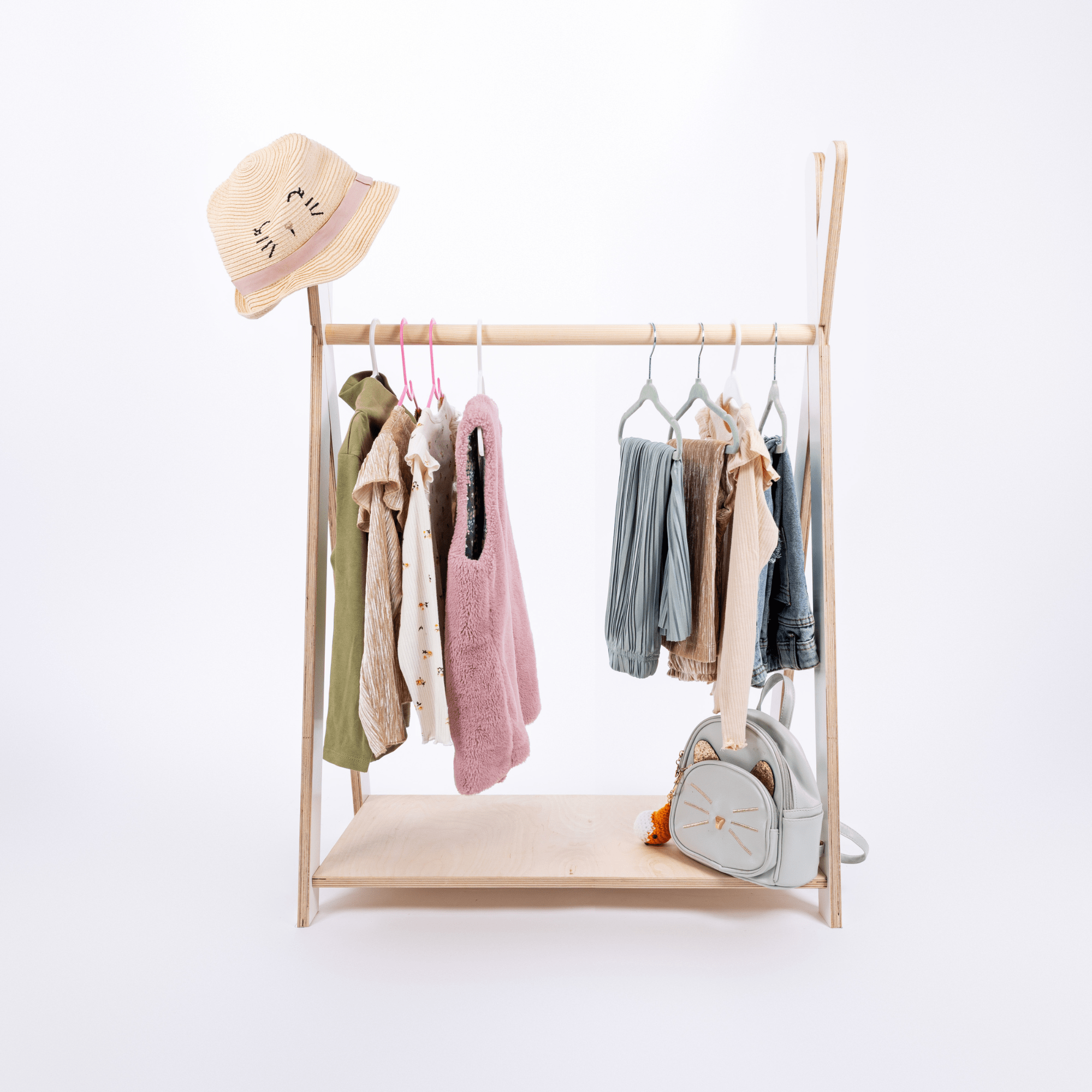 Meowbaby Wieszak na Ubranka dla Dzieci - Tipi Hanger | Drewniany
